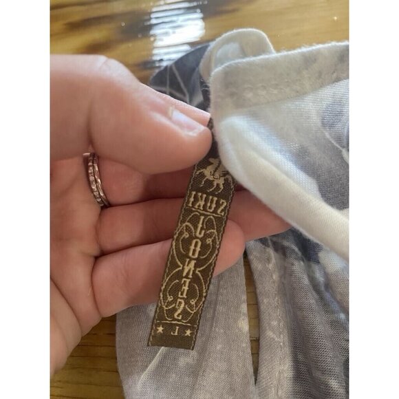 Suki Jones Colorful Racerback‎ Party Tunic Top Size Large Floral Boho Beach - Picture 6 of 8